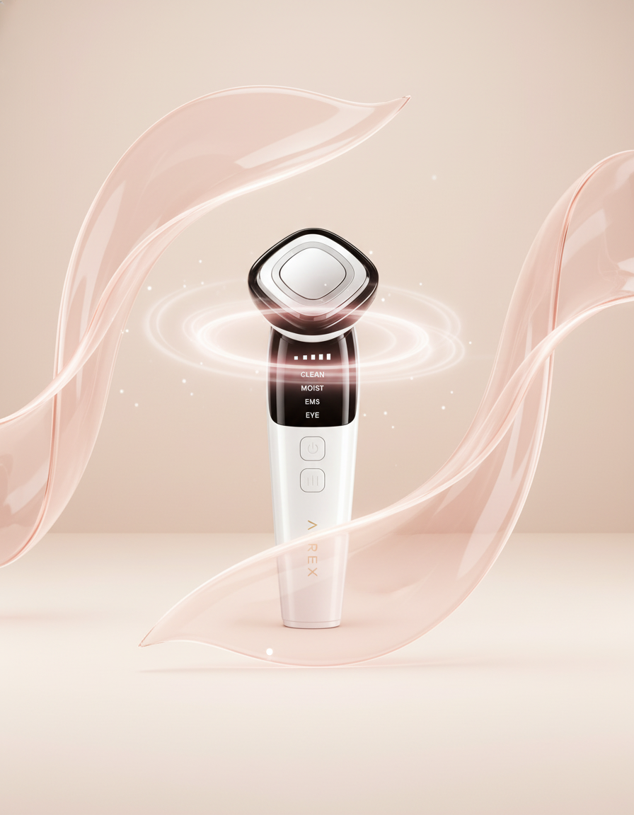 Anti-wrinkle Treatment product on a warm cream surface with soft blush pink and rose elements, conveying efficacy and collage